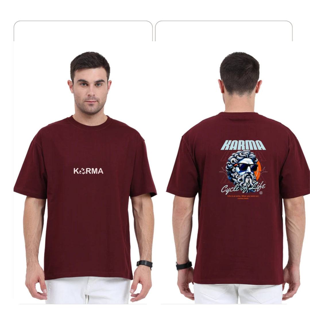 Karma Printed Oversized T-Shirt